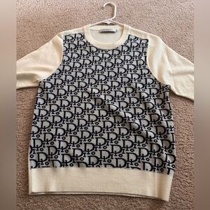 Christian Dior fine wool knit short- sleeve T-shirt